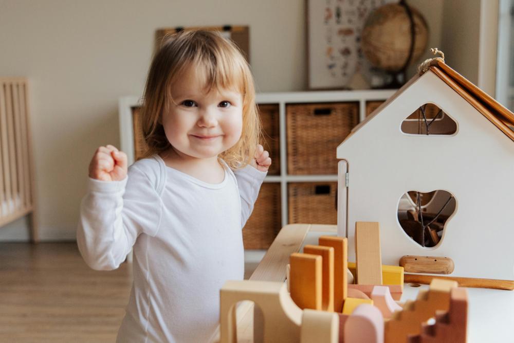 toddler playing